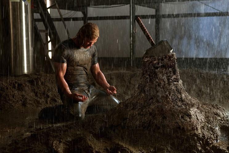 Thor Before Becoming Worthy of Lifting Mjolnir (Source: A Publicity Still from Thor 1: God of Thunder)