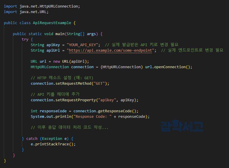 Example of integrating an API key