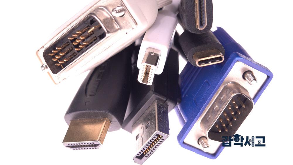 Connectors used to connect a monitor and a computer