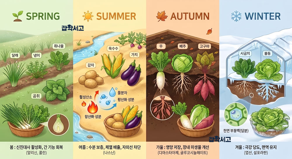 계절별 채소의 효능