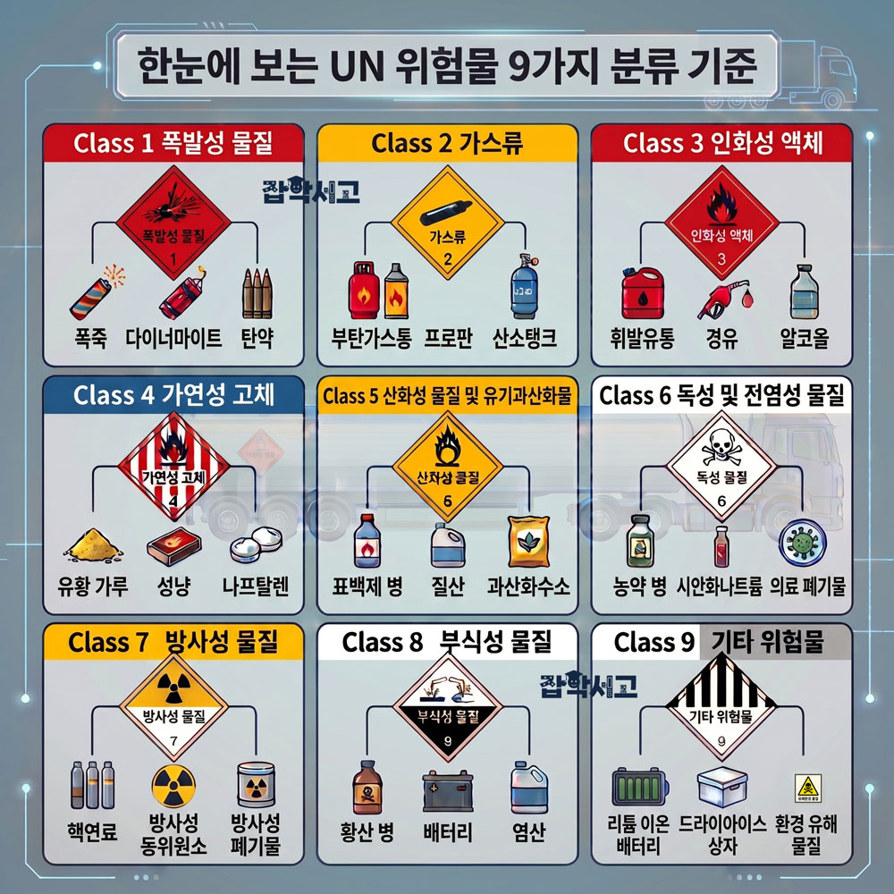 UN 위험물 9가지 분류