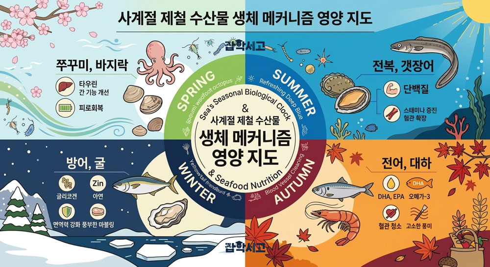 제철 수산물 영양 지도