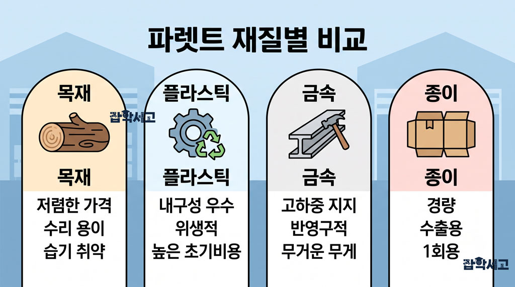 파렛트 재질별 비교