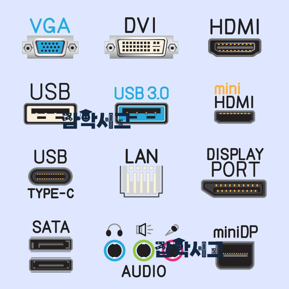 Types of ports for connecting to a monitor and graphics card