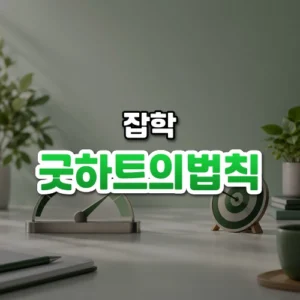 굿하트의법칙 썸네일: 밝은 책상 아래쪽에 놓인 아날로그 계기와 줄자