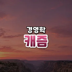 캐즘 썸네일: 분홍빛 저녁 하늘 아래 화면 아래쪽에 펼쳐진 넓은 바위 협곡
